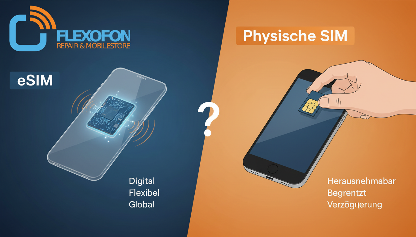 eSIM vs Physische SIM – Vergleich moderner Mobilfunktechnologie 2026