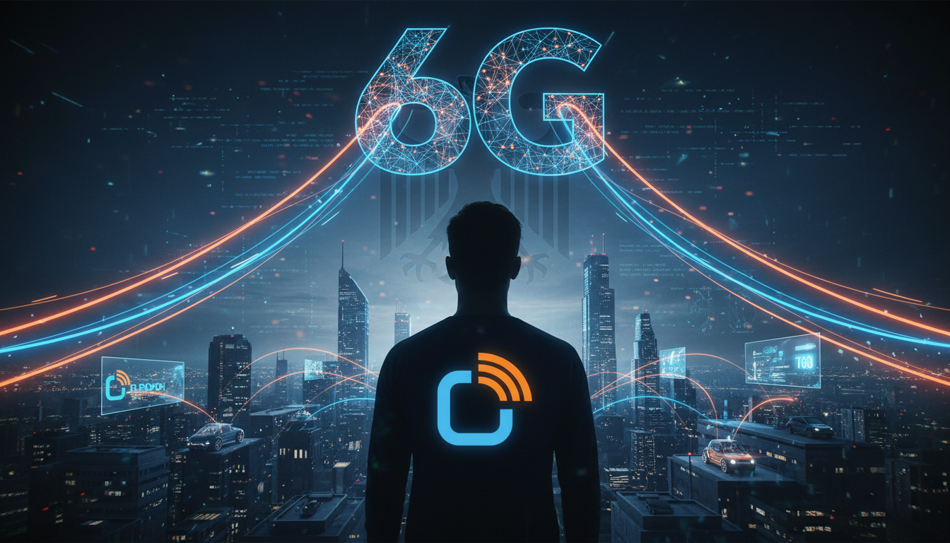 6G Netz 2030 – Symbolbild für ultraschnelles mobiles Internet und vernetzte Zukunft in Deutschland.